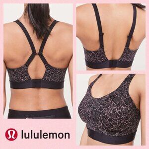 Lululemon Fine Form Bra Lacescape Spanish Rose Black / Black 32B